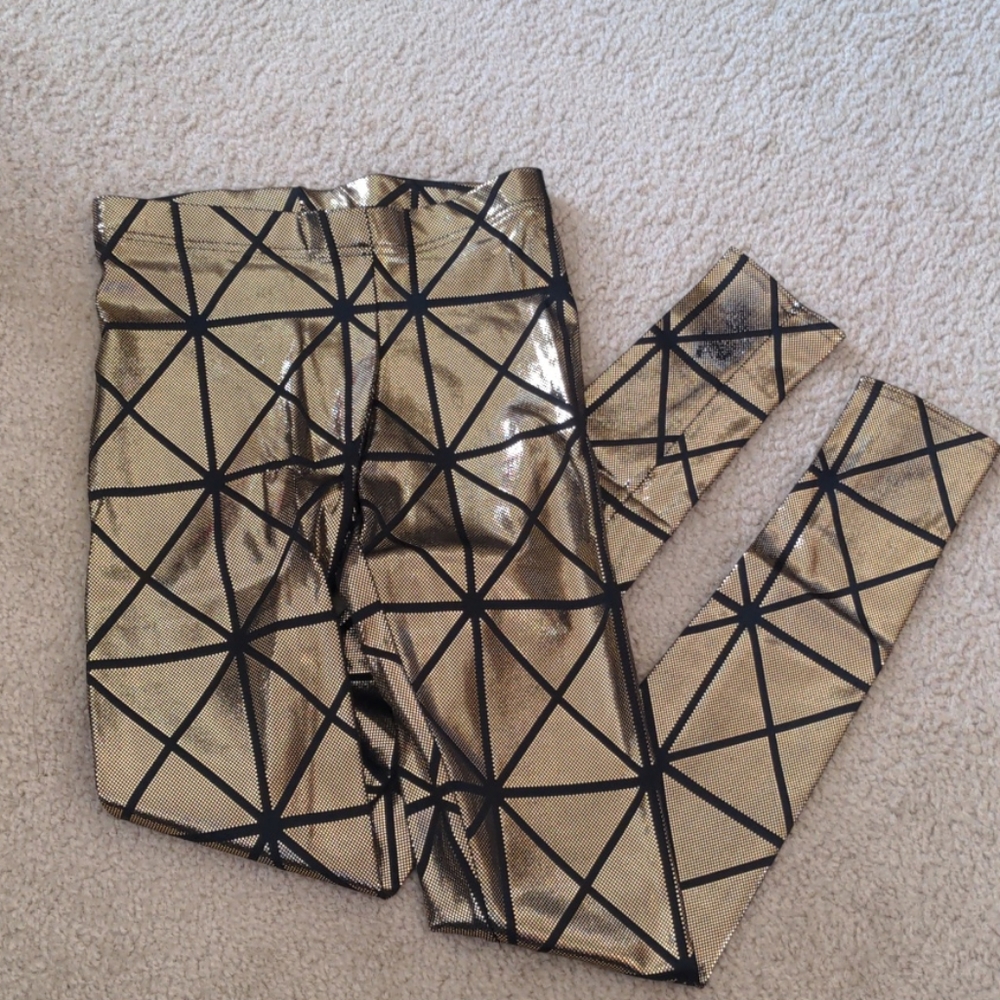 Blackmilk Pyramid Gold Leggings